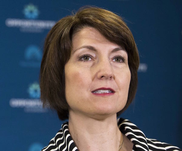 WASHINGTON, DC - JULY 28: Rep. Cathy McMorris Rodgers (R-WA) speaks during a press conference after a closed meeting with fellow Republicans, on Capitol Hill, July 28, 2015 in Washington, DC. The House plans to move on Wednesday to extend highway and transit programs for three months. (Drew Angerer/Getty Images)