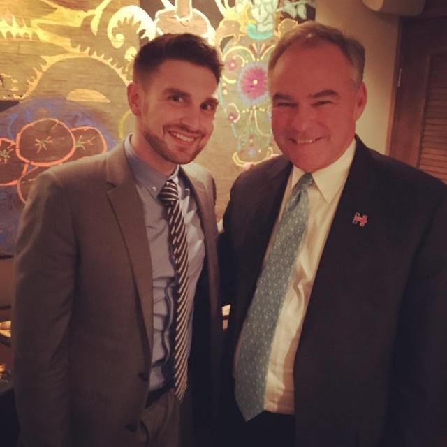Love this man! Was great to have dinner with a man we need to call one day #vicepresident @timkaine last night! He is definitely the real deal! #clintonkaine2016 #strongertogether 🇺🇸🇺🇸🇺🇸