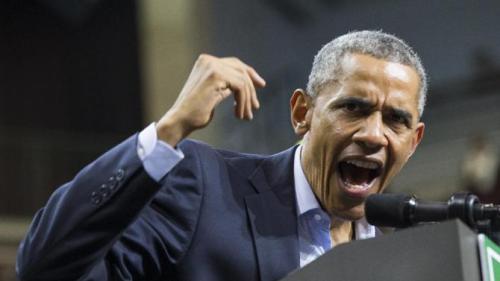 evil angry Obama