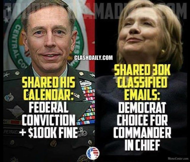 Petraeus vs Clinton