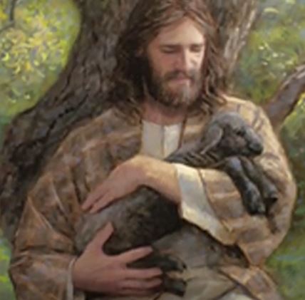 Jesus-with-black-sheep-by-Jon-McNaughton