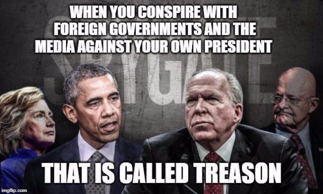 TREASON = WHEN YOU CONSPIRE WITH FOREIGN GOVERNMENTS TO OVERTHROW A DULY ELECTED PRESIDENT